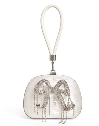 Self Portrait Pearl Top Handle Clutch Bag