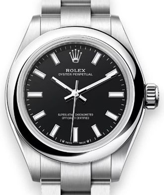 Rolex Oyster Perpetual Automatic Chronometer Black Dial Ladies Watch M276200-0010