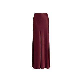 Alberta Ferretti Shiny Satin Skirt - female - Alberta Ferretti - Maxi Skirts - Red - XS - Skirts