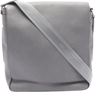 Louis Vuitton Pre-owned Vintage Taiga Shoulder Bag - Heren - Vintage Schoudertas - Grijs - ONE Size - Leer - Vintage