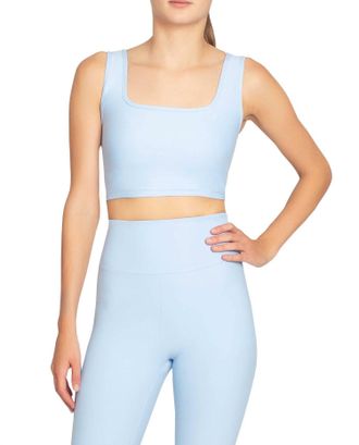 Nicole Miller Sports Bra Top In Windsurfer