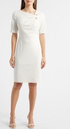 Anne Klein Bar Pin Sheath Dress in White Dove at Nordstrom, Size 12