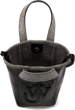 J.W.Anderson Womens Belt Anchor Logo Mini Bag Black Textile