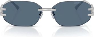 Versace Sunglasses Ve2274 100080 Silver/Dark Blue Unisex