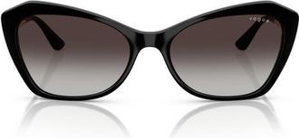 Vogue Eyewear 56mm Cat Eye Sunglasses in Black at Nordstrom