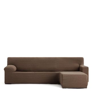 Eysa Funda de sof&aacute; chaise longue derecha b/c marr&oacute;n 250 - 360 cm