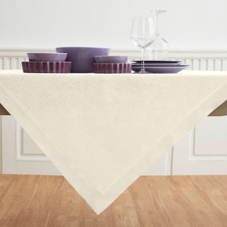 Solino Home Linen Table Throw - Fete, 52 x 52, 52 x 52 in Ivory at Nordstrom, Size Medium
