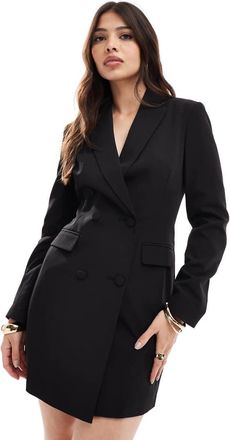 Miss Selfridge Vestito blazer aderente in vita nero