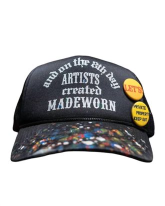 MadeWorn 8Th Day Unisex Trucker Hat In Black Multi