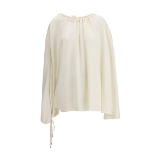 Gabriela Hearst Zijden Blouse Relaxed Fit Met Trekkoordmouwen