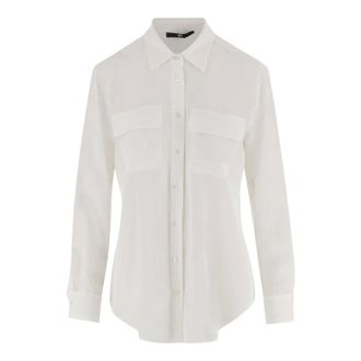 F.it Shirts, female, White, Size: 3XL Acetate and Silk Shirt