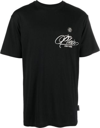 Philipp Plein logo-print short-sleeved T-shirt - men - Cotton - XXXXL - Black