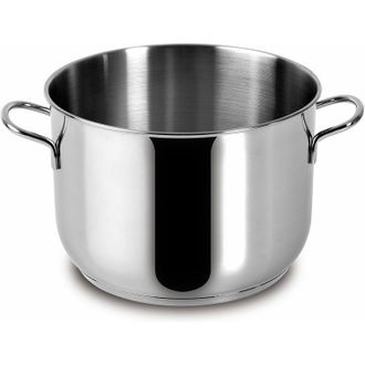 Lagostina Lagostina Every Pentola &Oslash; 22 cm in Acciaio Inox 18/10 con Fondo Lagoseal Plus, Esterno Satinato e Ampie Manicature, Adatta a Tutte le Fonti di