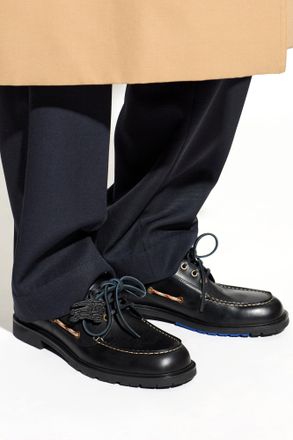 Burberry Rogue Leather Shoes, Mens, Black