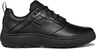 Geox Nebula Leisure Black Smooth Leather Sneakers