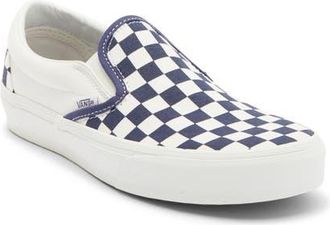 Vans Classic Slip-On Sneaker in Checkerboard Deep Twilight at Nordstrom, Size 10.5