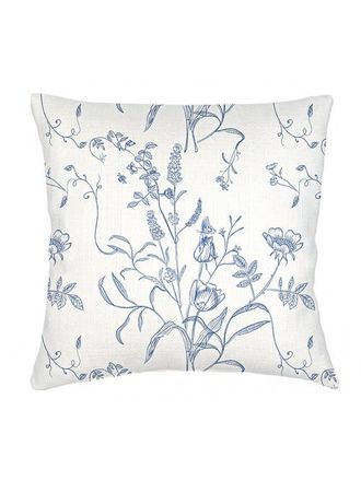 Anaya with Love English Garden Linen Euro Pillow with Down Alternative Insert in Blue at Nordstrom, Size 26X26