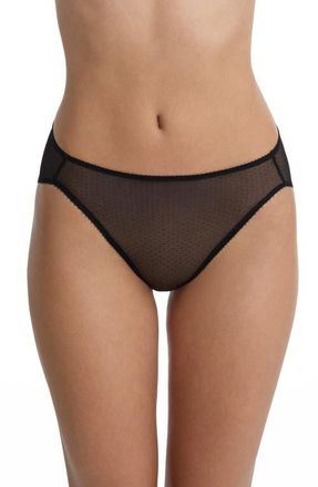 Skarlett Blue Jolie Sheer Lace French Cut Brief in Black at Nordstrom, Size X-Large