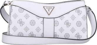 Guess Dorys Top Zip Crossbody - Dames - Schoudertassen - Wit - ONE Size - Leer - Tassen