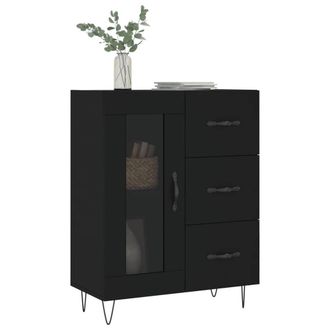 Berkfield Home Sideboard Black 69.5x34x90 cm Engineered Wood