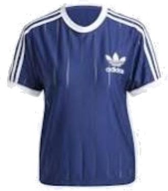 adidas (WMNS) adidas Adicolor 3-Stripes Pinstripe T-Shirt Asia Sizing Navy White IY7228
