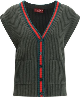 Gucci Mouwloze V-hals Cardigan