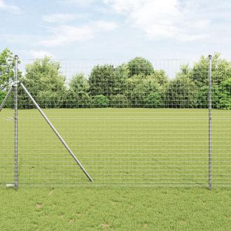 Berkfield Home Euro Fence 1.5x10 m Galvanised Steel in Grey