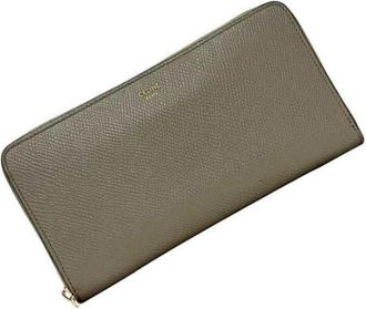 Celine Pre-owned Leren Portemonnee - Dames - Vintage Accessoires - Grijs - ONE Size - Leer - Vintage