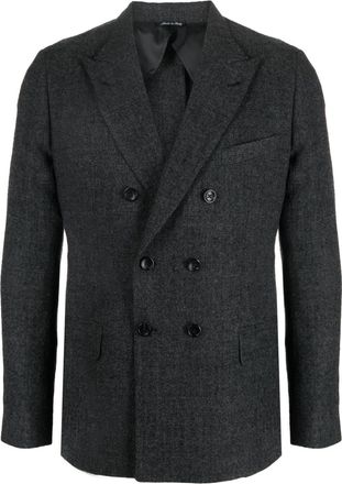 Reveres 1949 checked double-breasted blazer - men - Virgin Wool - 54 - Grey