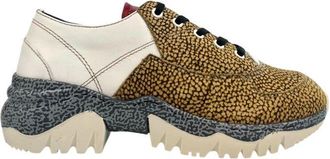 Borbonese Beige Leather Women Womens Sneaker