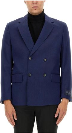 HUGO BOSS Hombre, Chaquetas, Azul, Talla: M