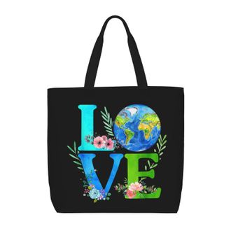 Generic Women Handbag Love World Earth Day Womens Tote Bag Lightweight Girls Shoulder Bags, For School, Birthday, Wedding, Work, Gym