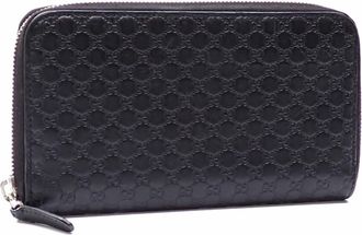 Gucci Black Leather Long Wallet (Bi-Fold) (Pre-Owned)