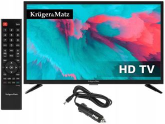 OEM Televisor Led De 24 Kruger&matz 12v 230v Dvb-t2 Nuevo Modelo Campaign + Fuente De Alimentaci&oacute;n