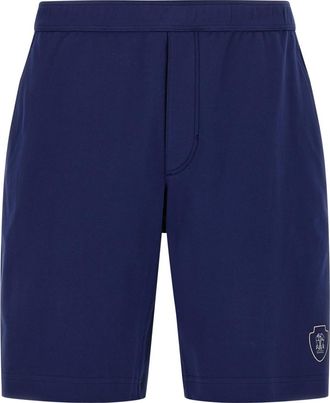Brunello Cucinelli Blue Interlock Cotton Bermuda Shorts