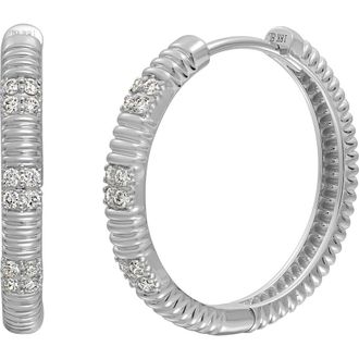 Bony Levy Cleo Diamond Hoop Earrings in 18K White Gold at Nordstrom Rack