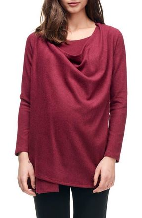 Maternal America Maternity/Nursing Wrap Top in Wine at Nordstrom, Size X-Small