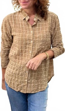 Dylan Button Up Shirt In Teddy Brown