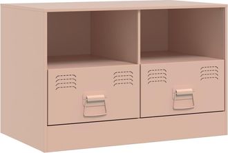 vidaXL Mueble Para Tv De Acero Rosa 67x39x44 Cm Vidaxl