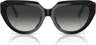 Tiffany & Co. 55mm Pillow Sunglasses in Black/grey Gradient at Nordstrom