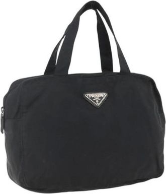 Prada Pre-owned Handbags, female, Black, Size: ONE SIZE Pre-owned Nylon Handbag
