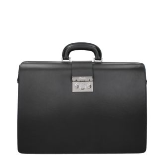 Pineider Herrens Arbeitstaschen aus gr&uuml;nem Leder