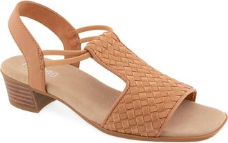 Munro Susan Sling Back Sandal in Tan Woven Leather at Nordstrom, Size 10.5