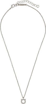 Ferragamo Gold Gancini Pendant Brass Necklace