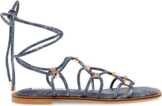 Steve Madden Flat Sandalen - Dames - Sandalen - Blauw - 37 EU - Schoenen