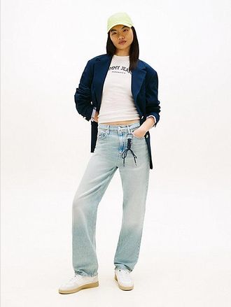 Tommy Hilfiger High Rise Slim Straight Leg Jeans