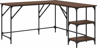 vidaXL Vidaxl - Escritorio Madera De Ingenier&iacute;a Roble Marr&oacute;n 139x139x75 Cm