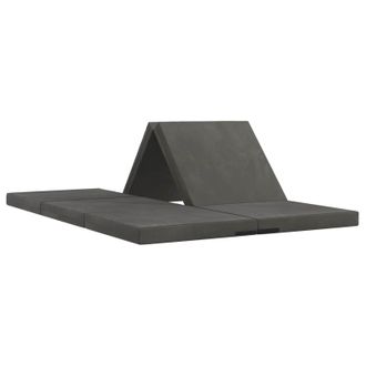 vidaXL Sof&aacute; Cama Plegable 140 X 67 X 45 Cm Gris Oscuro Vidaxl