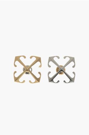 Off-white Arrown-Shaped Earrings in Gold- and Silver-Effect size One Size