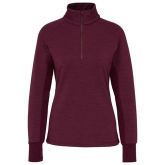 Stoic MerinoFleece260 FlenSt. II Half Zip Merinopullover f&uuml;r Damen | rot